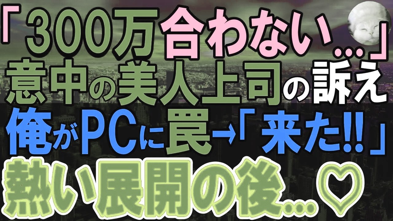 【感動する話】40歳独身で冴えない日々を送る俺。ある日、美人上司が300万の不正送金の危機的状況に！俺が速攻でデータ分析し解決すると「あなた何者なの？」【いい話・泣ける話・朗読】