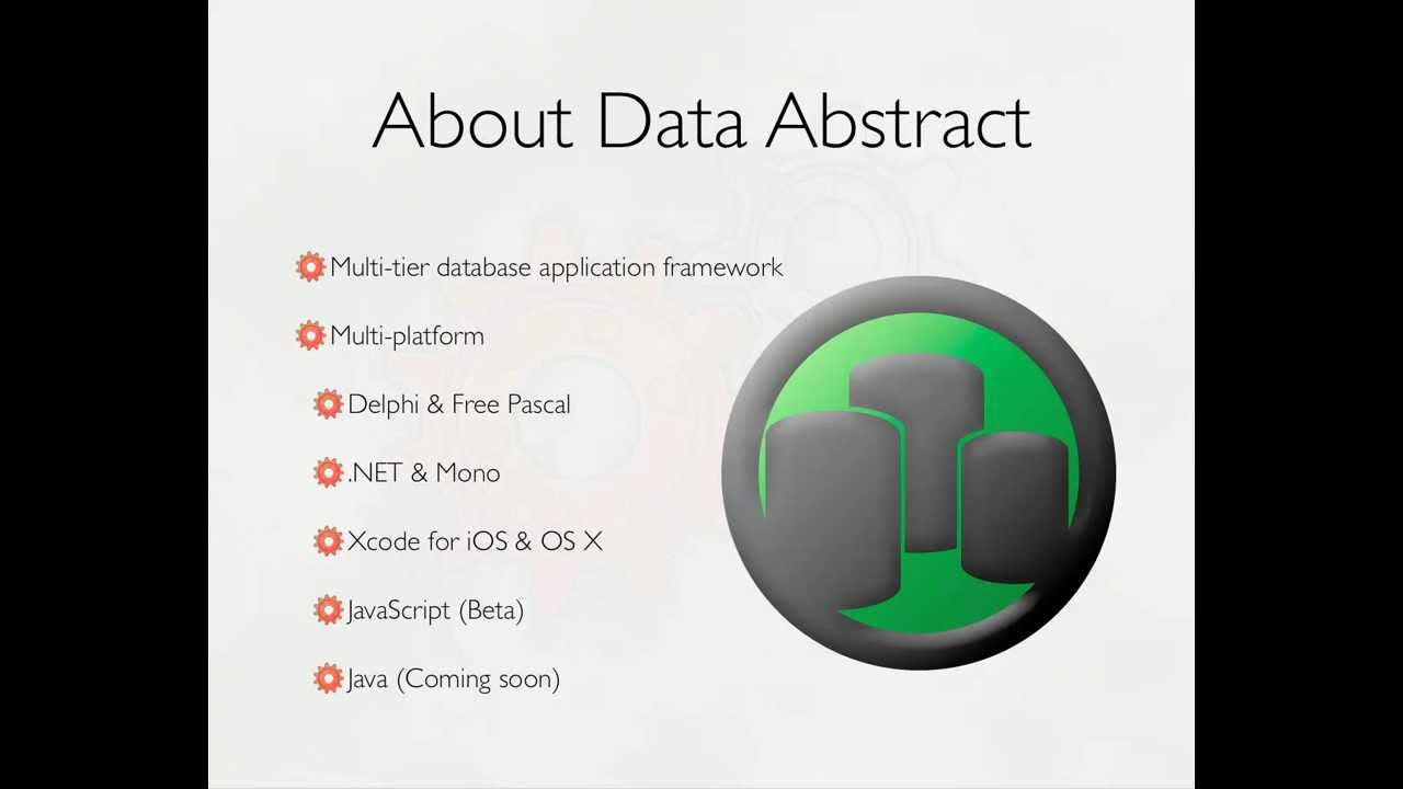 CodeRage 6 - Data Abstract: Cross-platform Database Applications