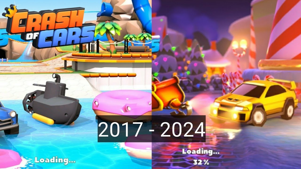 Evolution of Loading Screen Crash of cars (2017-2024)