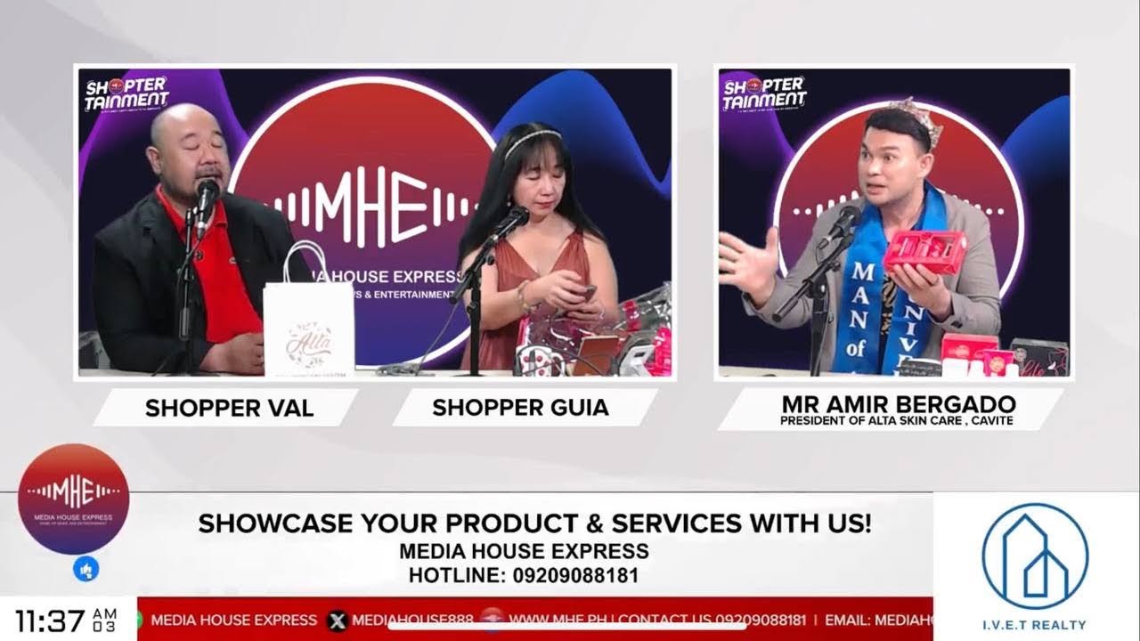 MAN of the UNIVERSE/CEO/ALTA SKIN CARE SYSTEM: Guesting SHOPTertainment SHOW