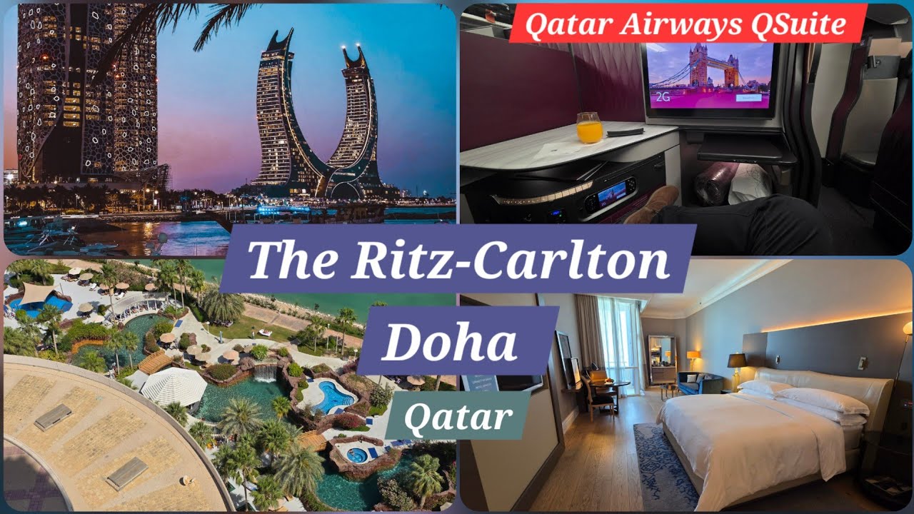 The Ritz-Carlton Doha 🏨 🇶🇦 / Qatar Airways QSuite Business Class ✈️ - Travel Vlog April (S25 Ultra)