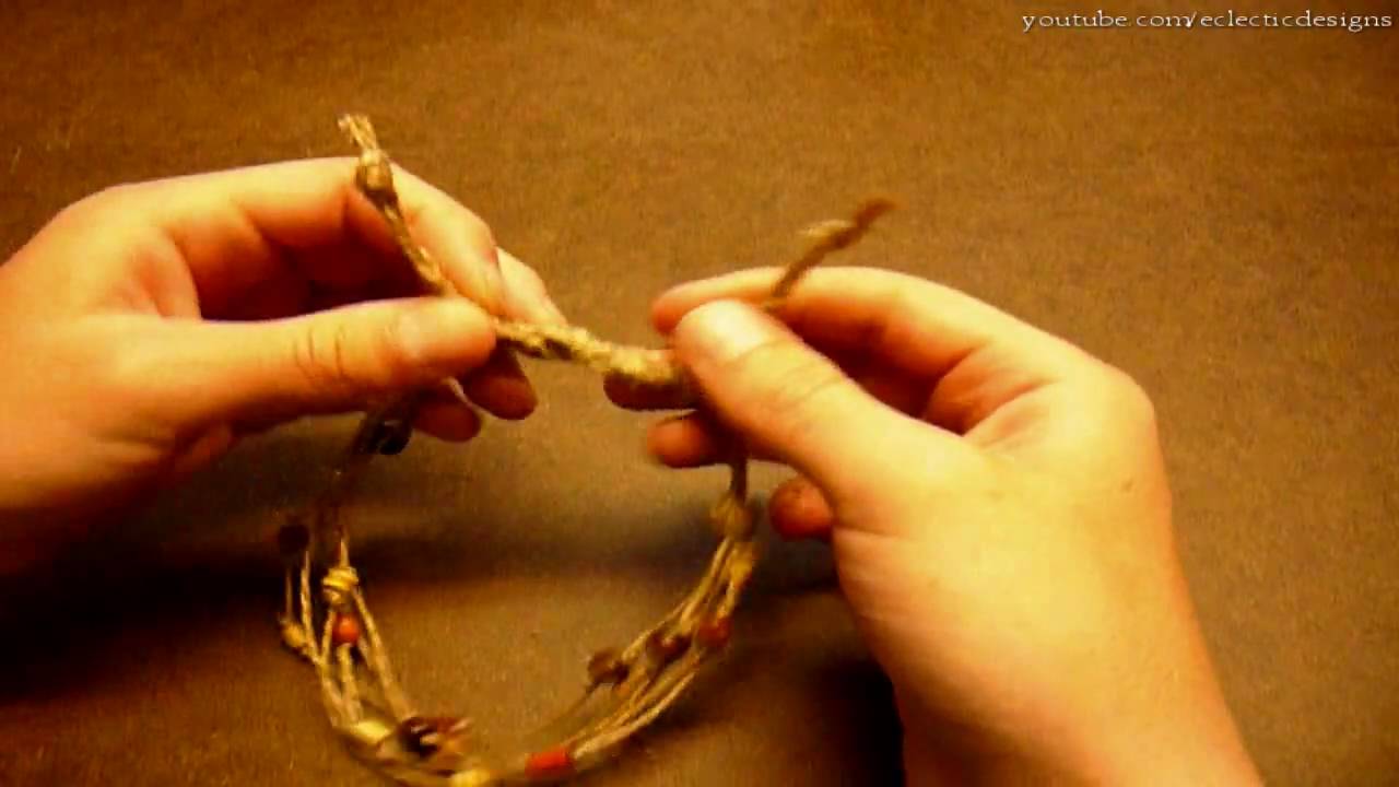 How to Make a Simple Beaded Hemp Anklet - Jewelry-making Tutorial