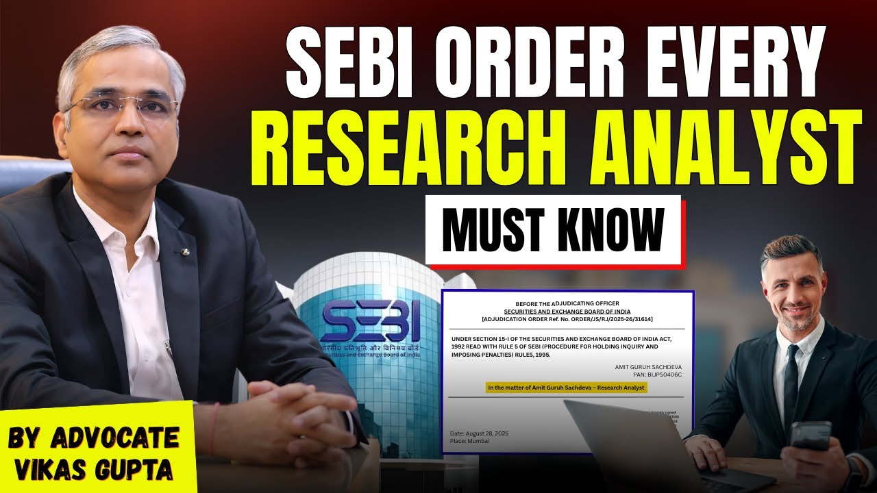 SEBI Research Analyst Case Explained | SEBI Order 2025 | @LegalCommentary