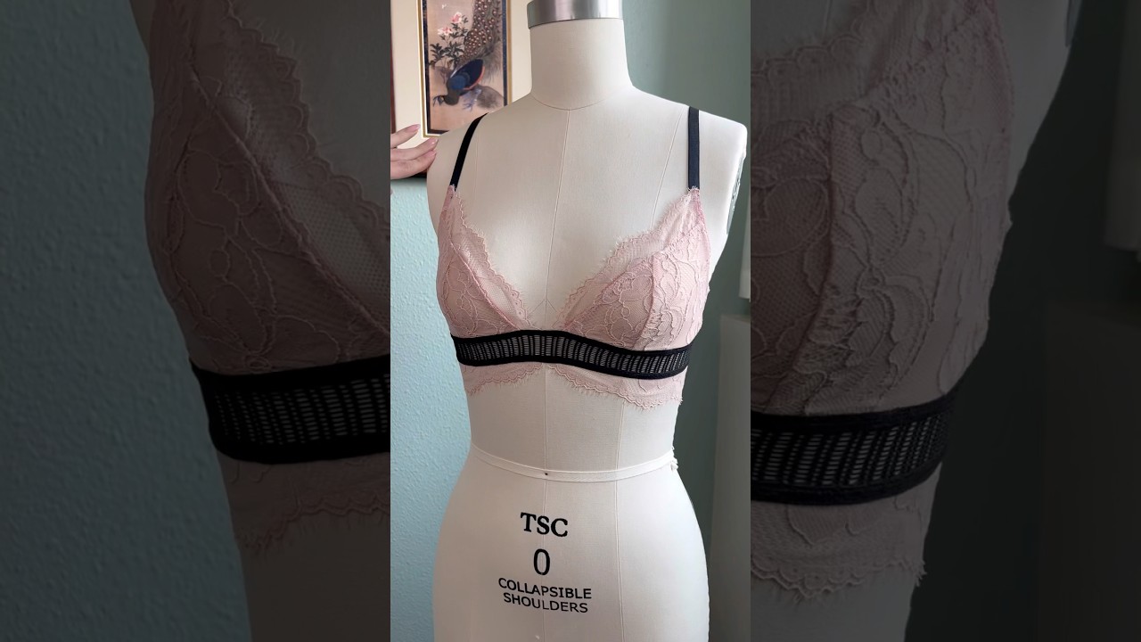Sewing a lace bralette #sewingtutorial #sewingtips #sewing #diy