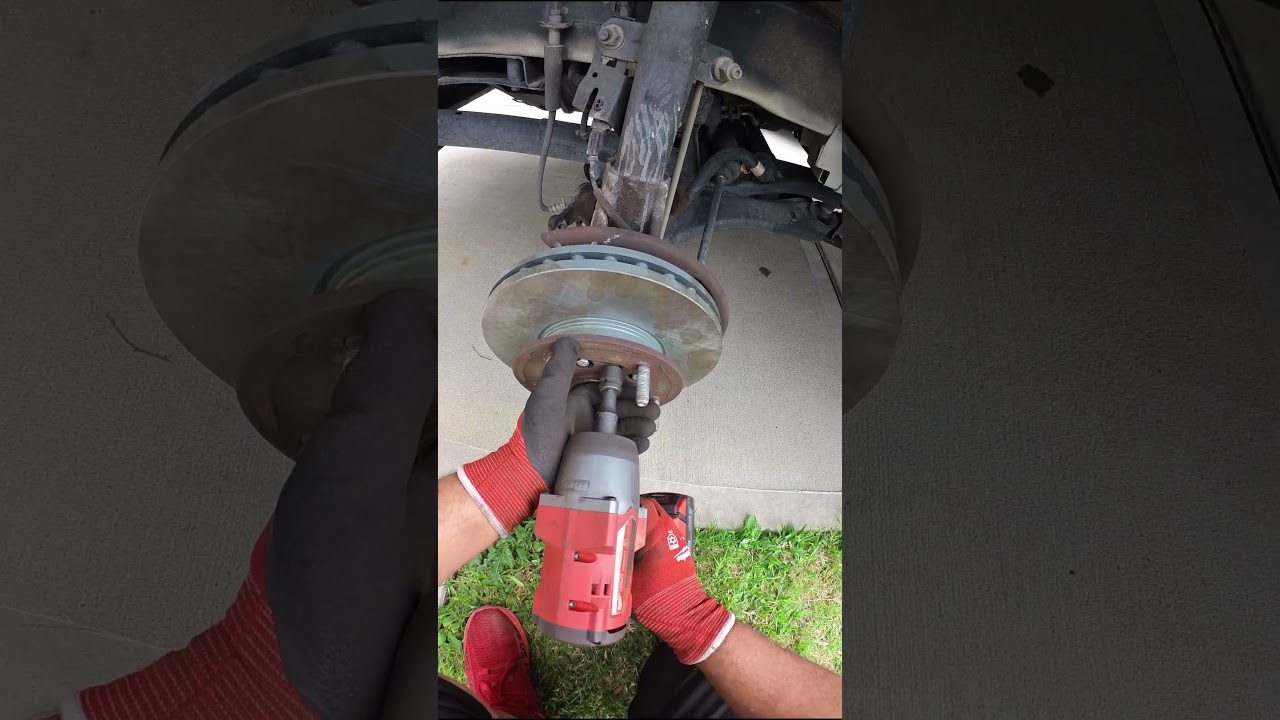 2018 Ford Transit Front Brake Job pads and rotors! Milwuakee Fuel 1/2 Impact and Milwaukee insider