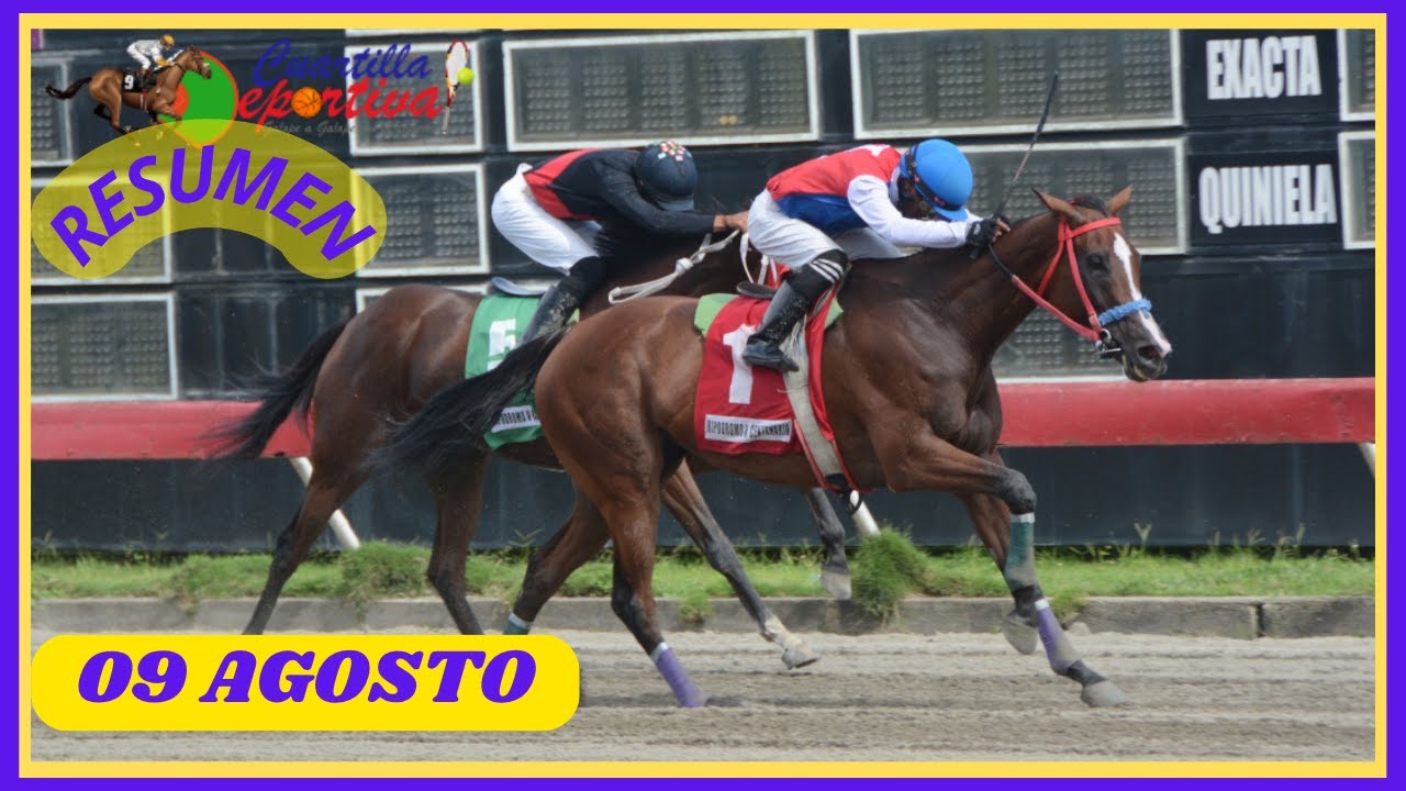✅RESUMEN 📽 sábado 09 AGOSTO 2025, carreras caballos🏇 en el V Centenario💰