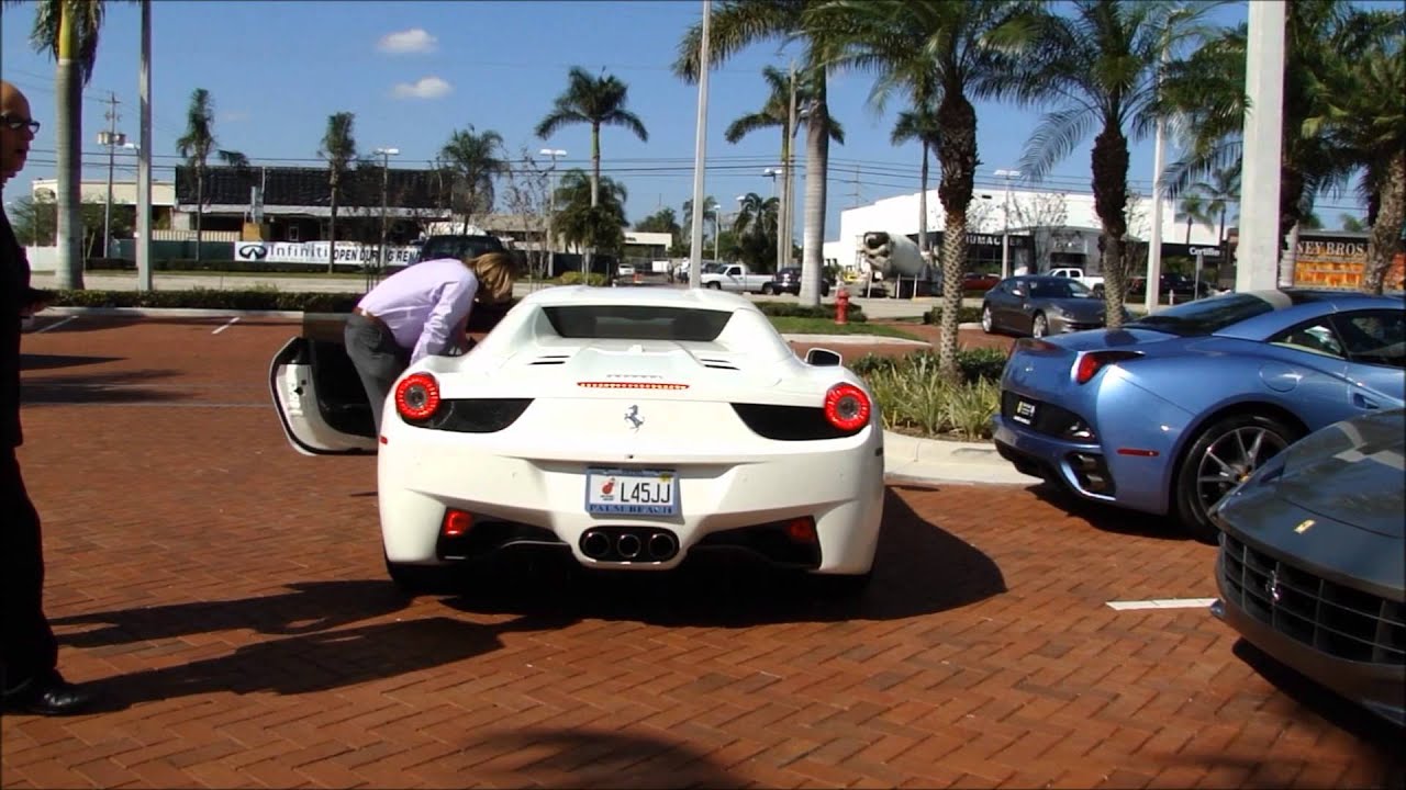 Spy Vs Spy, Black & White Ferrari 458 Italia & Spider Rev & Drive @ Palm Beach Ferrari