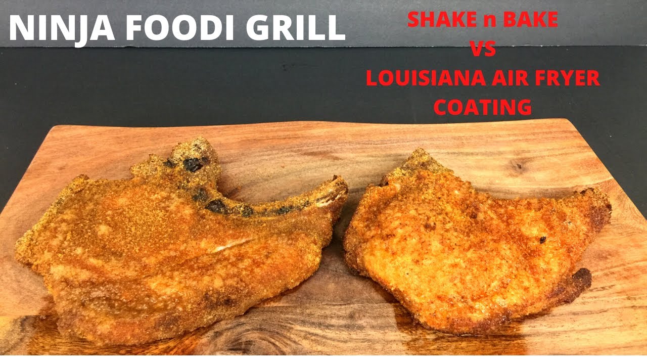 NINJA FOODI GRILL-Pork Chops-Shake n Bake vs. Louisiana Air Fryer Coating-Which is Better?