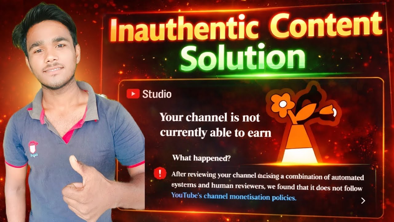 ♦️YouTube Inauthentic Content Problem Solution 2026।✅ Your channel is not currently able to earn | 