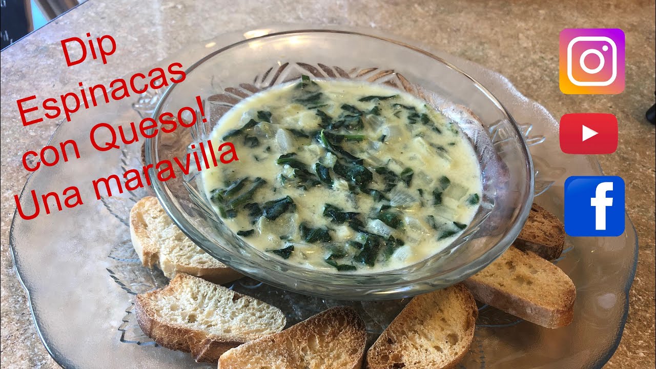 Dip de espinacas con Queso una Maravilla!