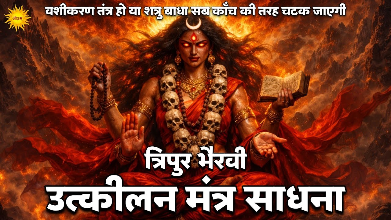 Tripura Bhairavi उत्कीलन मंत्र साधना से तंत्र, वशीकरण, शत्रु बाधा काँच सी टूट जाएगी Bhairavi Kavach