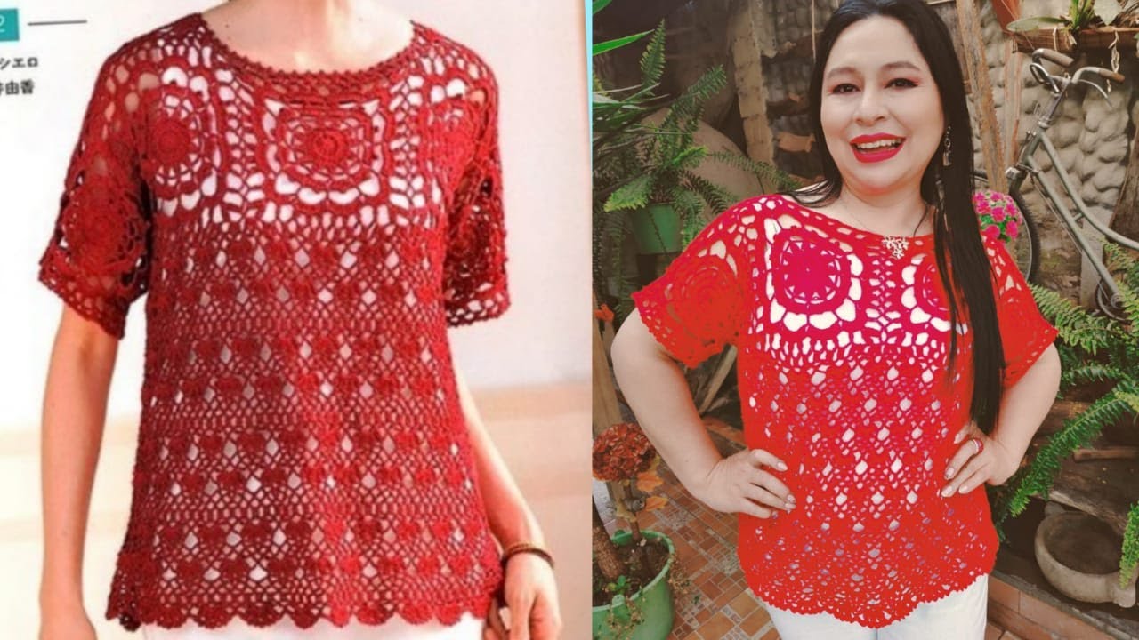 INCREIBLE! TEJE SUPER FACIL Y RAPIDO ESTA BLUSA 