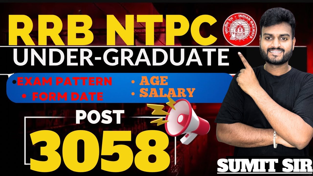 NTPC UNDER-GRADUATE LEVEL 3058 VACANCIES OUT 🔥COMPLETE DETAILS BY SUMIT SIR IN KANNADA