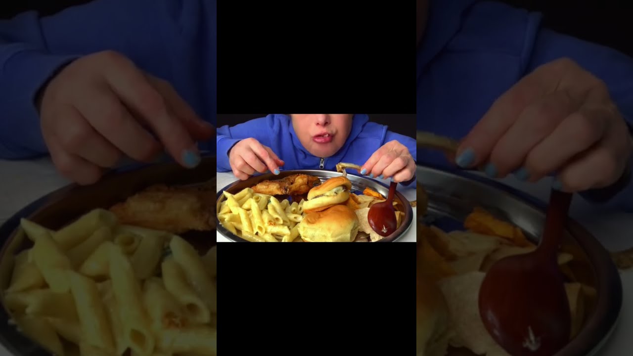 ASMR eating noises Super Bowl food