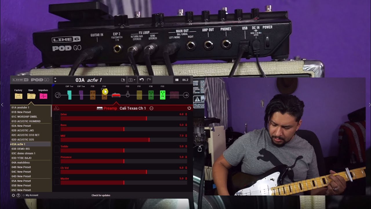 POD GO Tutorial  Conecxion Metodo de 4 cables Y Mas
