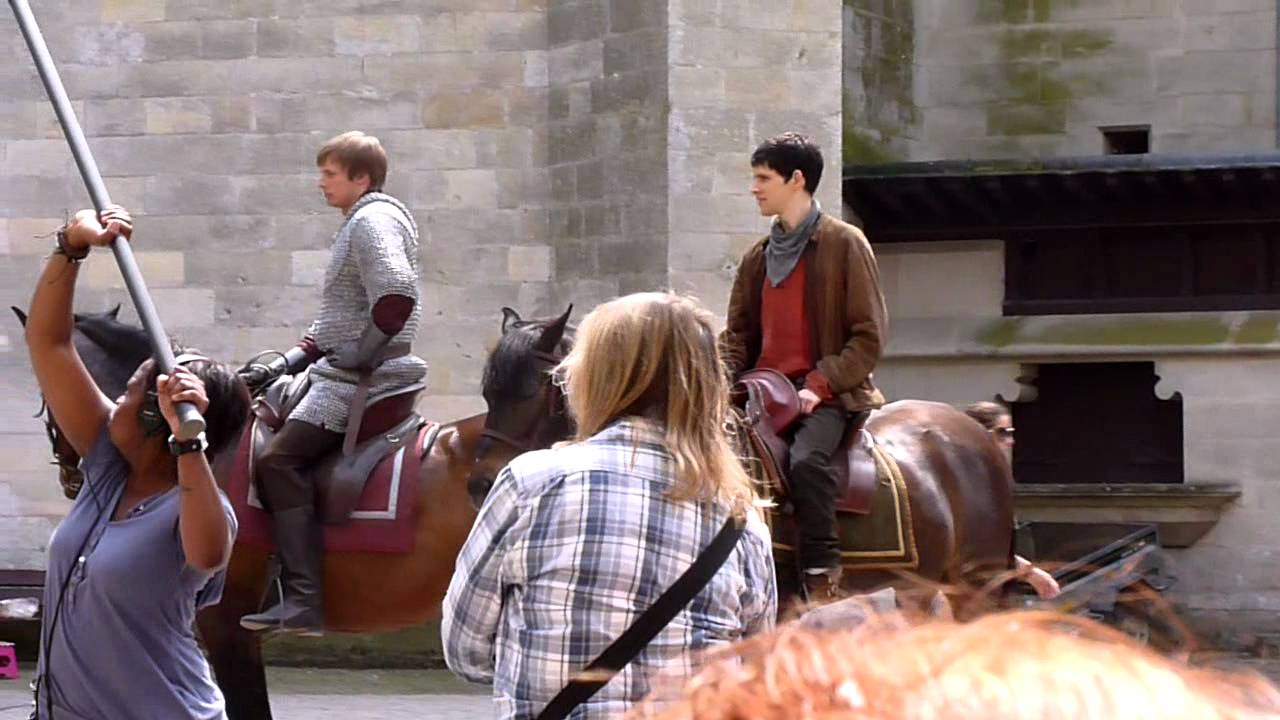 Bradley and Colin rehearsing a scene - Pierrefonds 10th May 2011