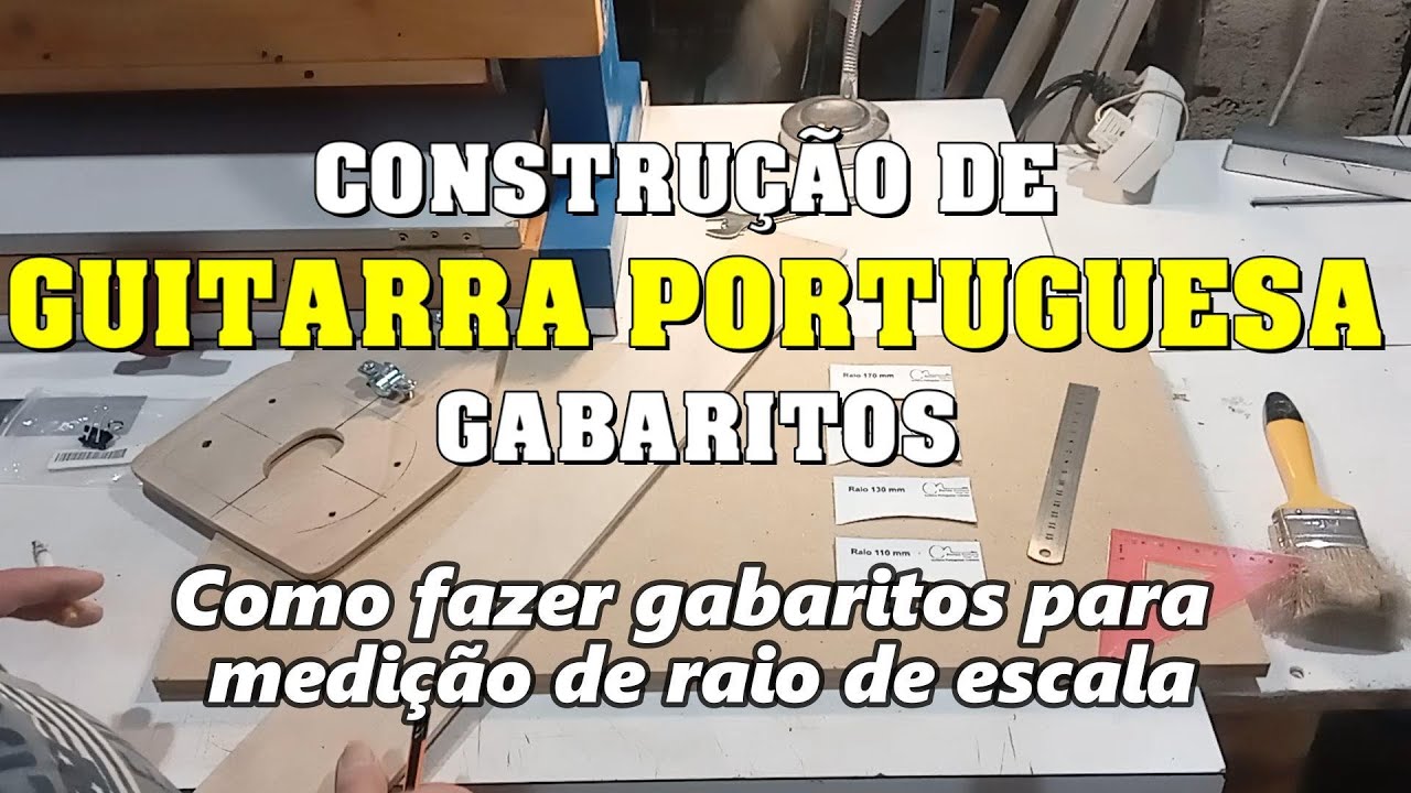 Como fazer molde (gabarito) de medição de raio de escala de Guitarra Portuguesa