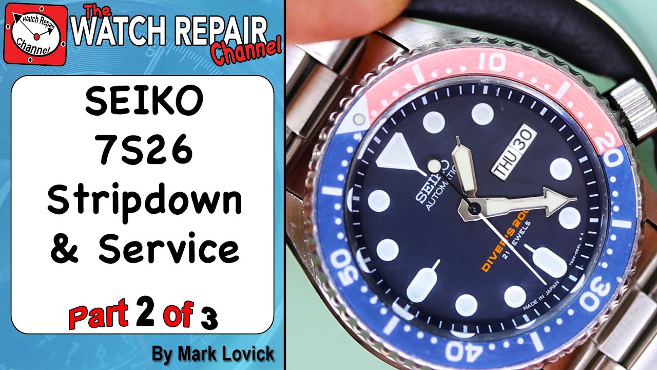Часть 2 из 3. Обслуживание и смазка автоматических часов Seiko 7S26 SKX. Seiko 5