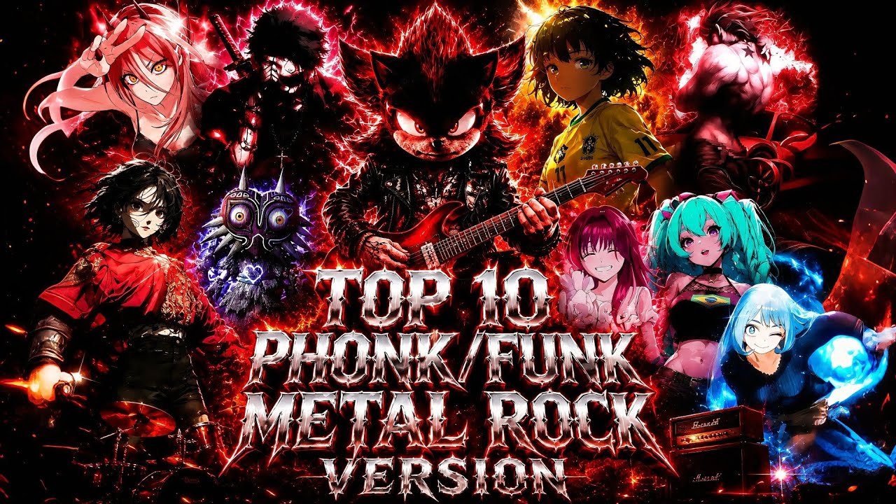 TOP 10 PHONK/FUNK METAL ROCK VERSION 🔥 PLAYLIST 2026