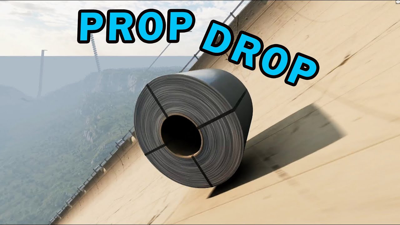 Not Cars vs Mega Ramps | Tossing Various BeamNG Props Down Massive Ramps