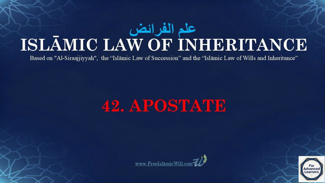 42. APOSTATE