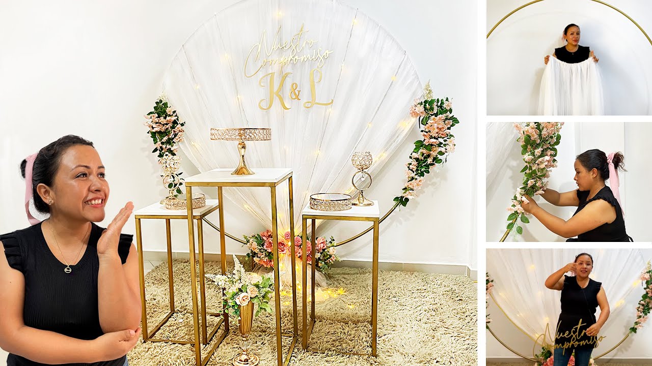 😍Como hacer una decoración para Compromiso - Boda 🤵‍♂️💍👰‍♀️