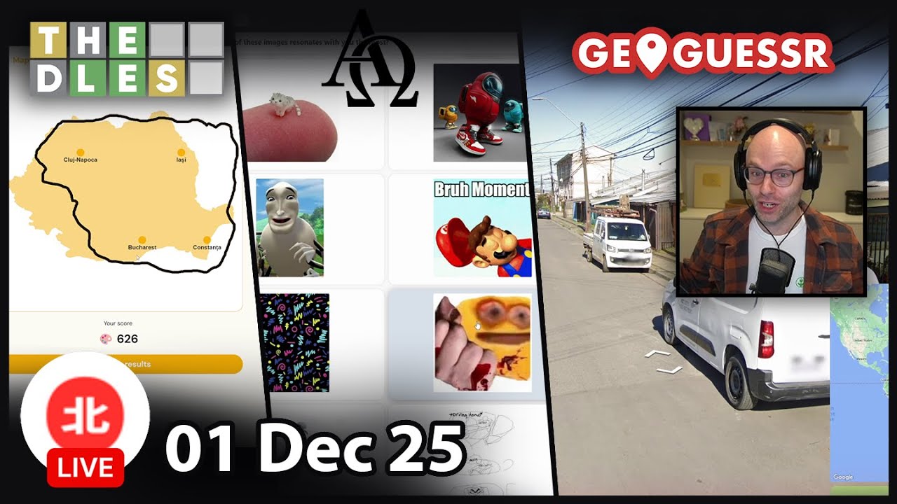 THE DLES / Omegaverse Quiz / GeoGuessr - 01 Dec 2025 - Unofficial Northernlion VOD without Chat