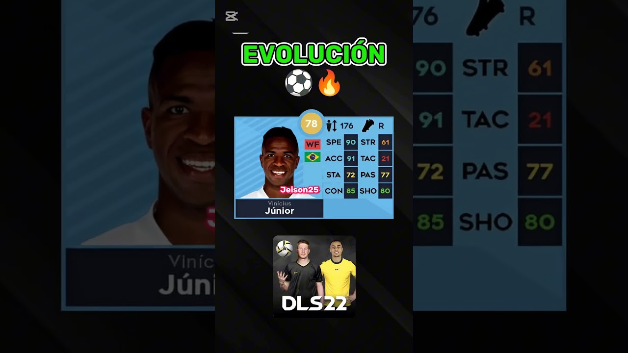 LA EVOLUCIÓN DE VINICIUS JUNIOR EN DLS 25 🤑❣️✨ #viniciusjr #dls #viralvideo