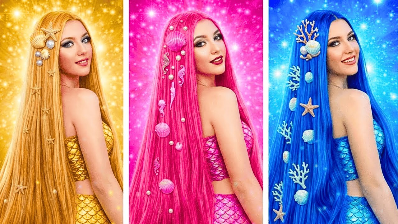 Преображение из застенчивой девушки в русалку 👑✨