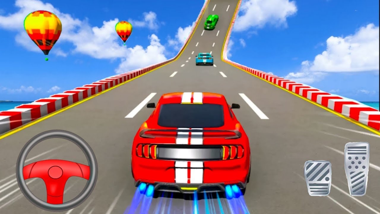 Popul&auml;rt bilspel p&aring; om&ouml;jliga banor racingbilsf&ouml;raresimulator