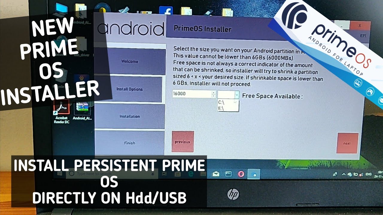 Prime OS Installer : Install Prime OS On Hard Drive/USB Without Bootable USB