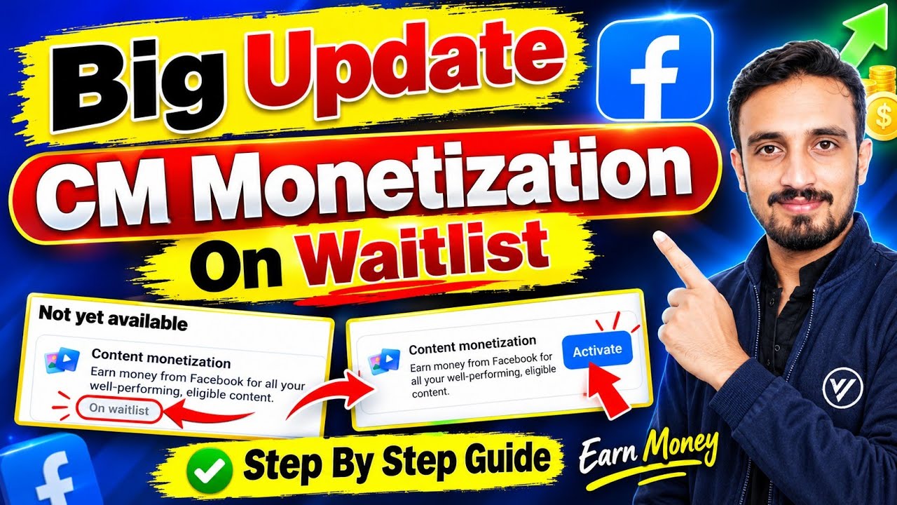 Big Update - Content Monetization On Waitlist - Facebook Monetization Eligiblity