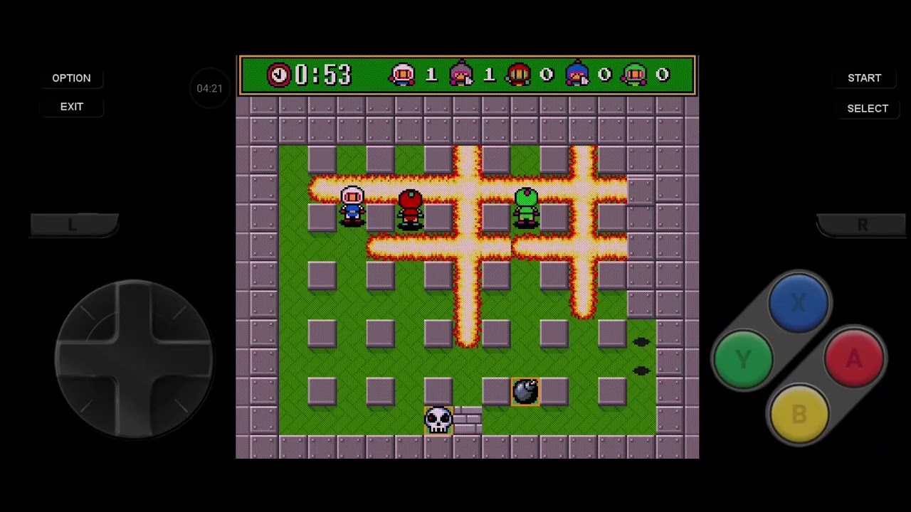 joguei com todos os bomberman branco preto laranja e azul