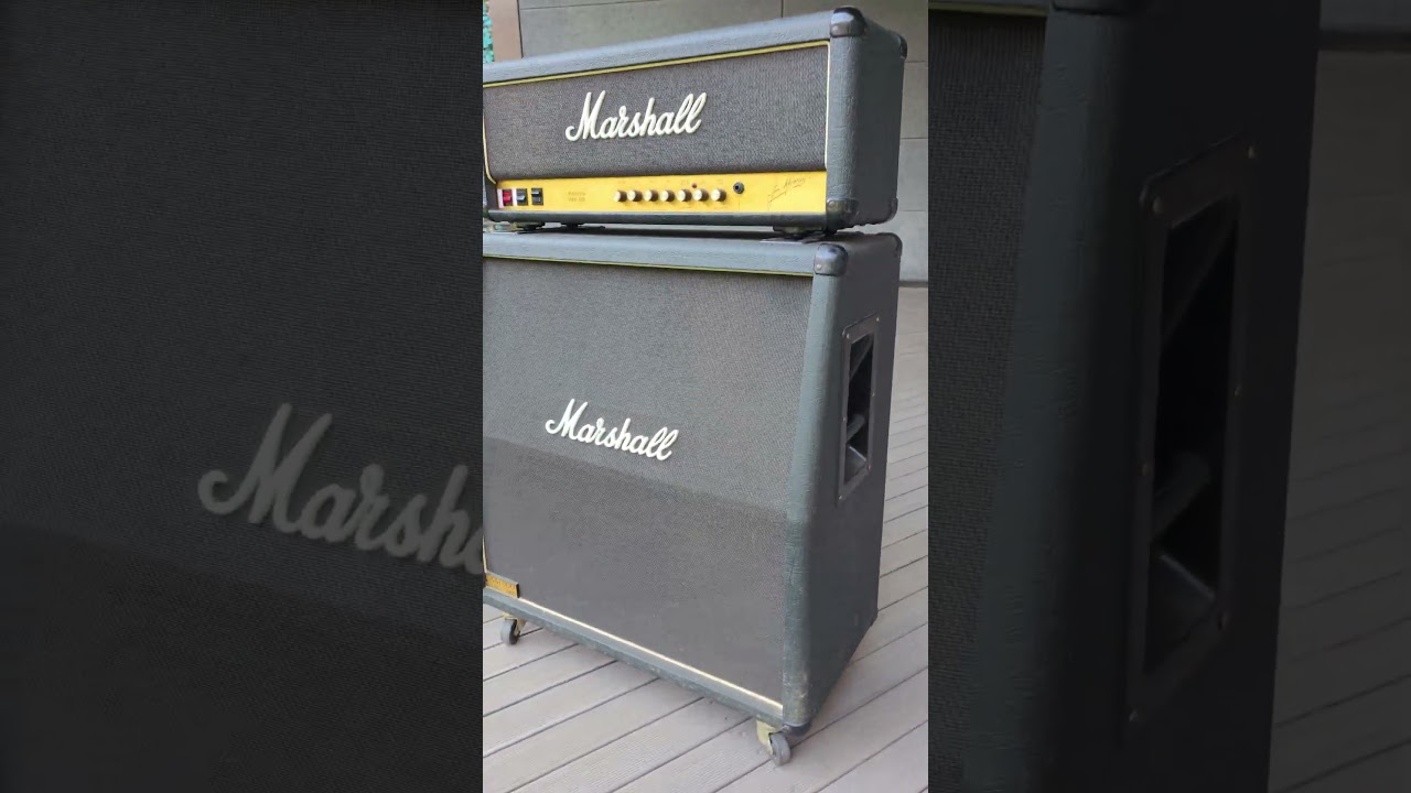 마샬 2555 블랙 쥬빌리 헤드 + JCM800 1960 LEAD 캐비넷 MARSHALL BLACK JUBILLEE 2555 HEAD CBINET 1989'#2555 #실버쥬빌리