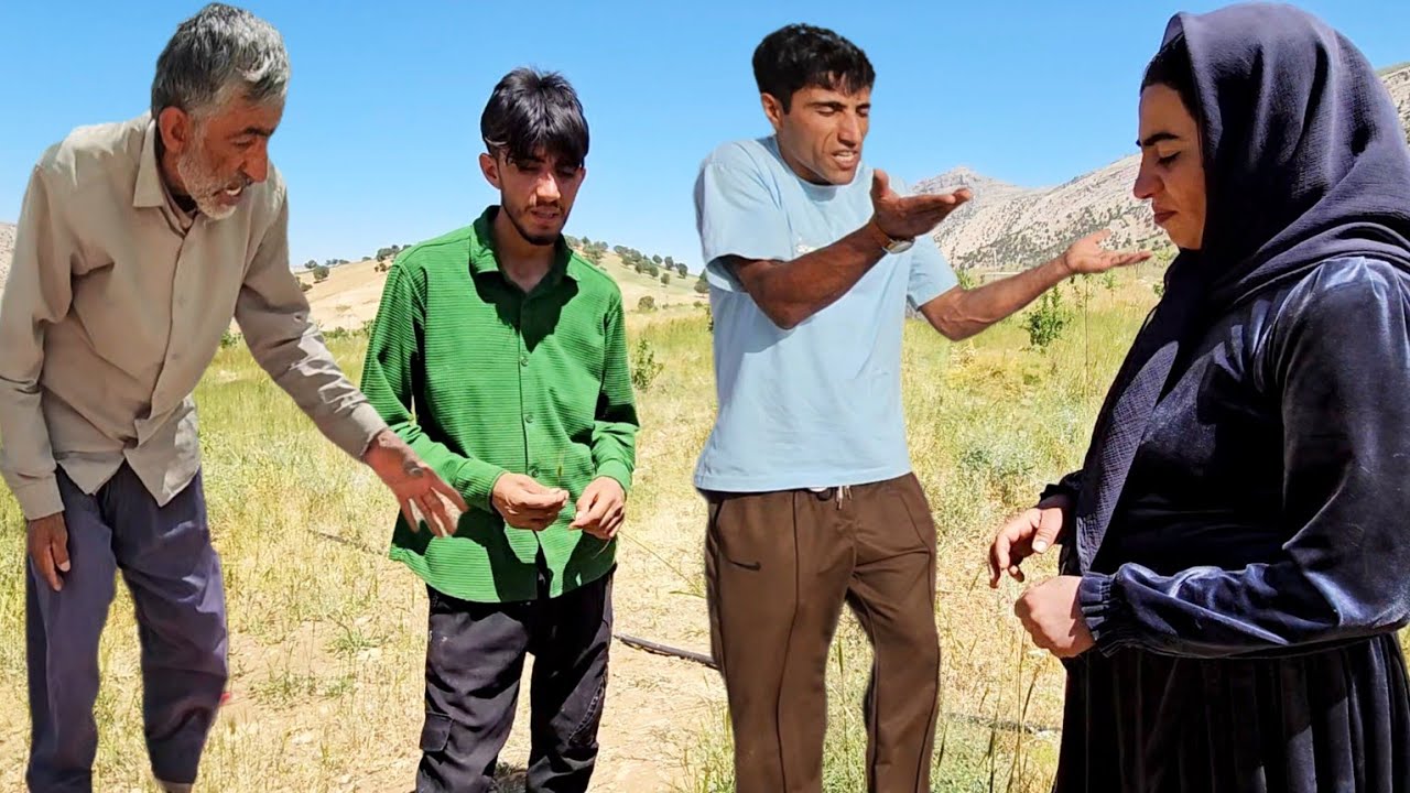 Grandfather's conflict and opposition to Pari and Mohammad's marriage to Maryam and Shahin.