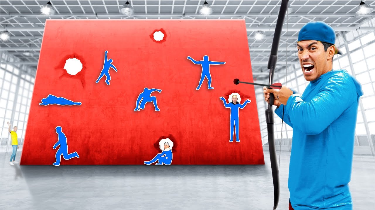 Shoot the Person Behind the GIANT 20 Ft Wall!!