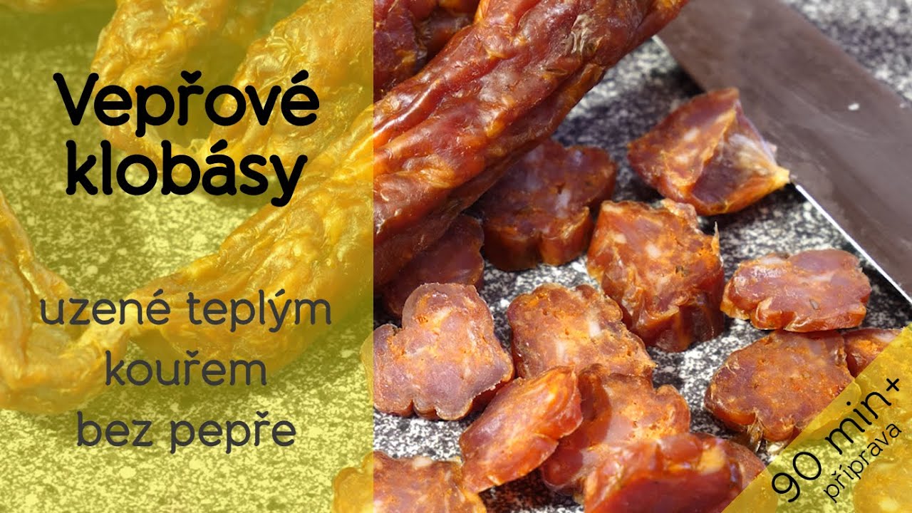 Rychl&eacute; vepřov&eacute; klob&aacute;sky uzen&eacute; tepl&yacute;m kouřem #6