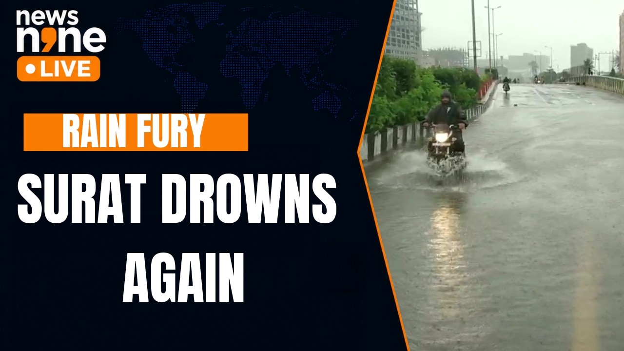 Surat Rain Fury: Heavy Downpour Triggers Flooding, Waterlogging | News9