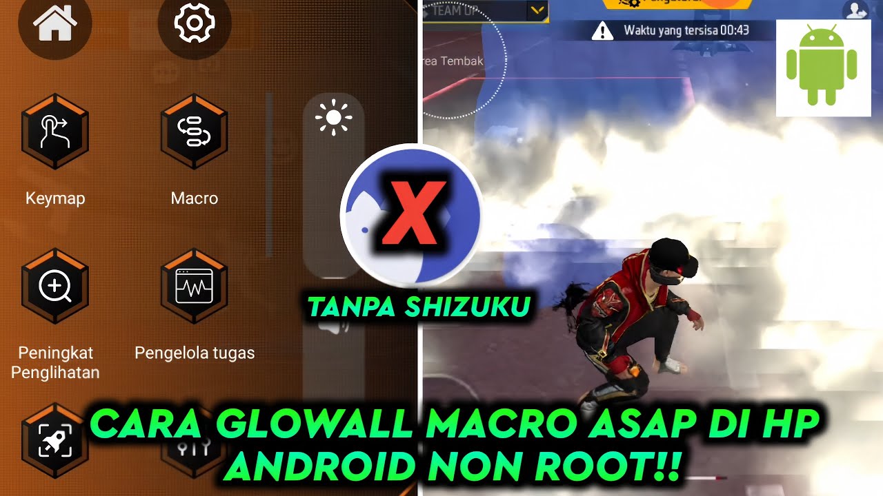 CARA GLOWAL MACRO FREE FIRE DI HP TERBARU 2025 ANTI GHOST TOUCH!! AUTO SERASA MAIN DI PC😳