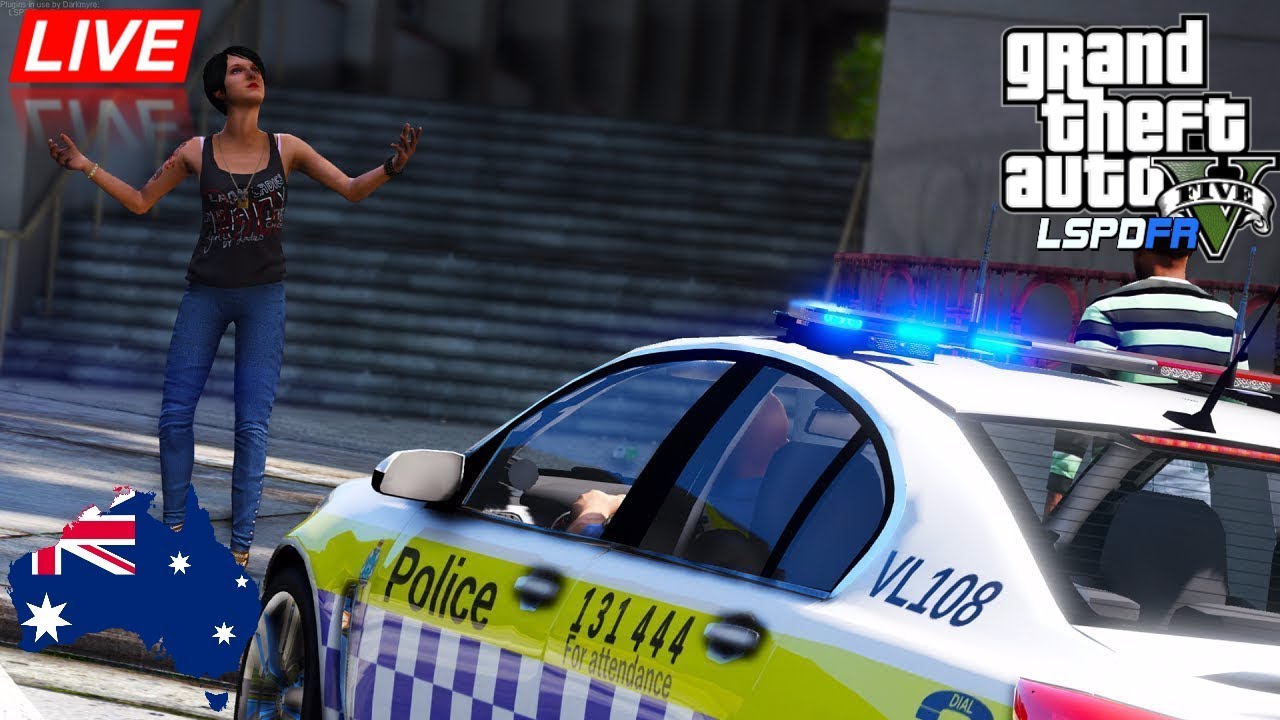 GTA 5 - LSPDFR Australia LIVE - WAPOL Holden Commodore SV6