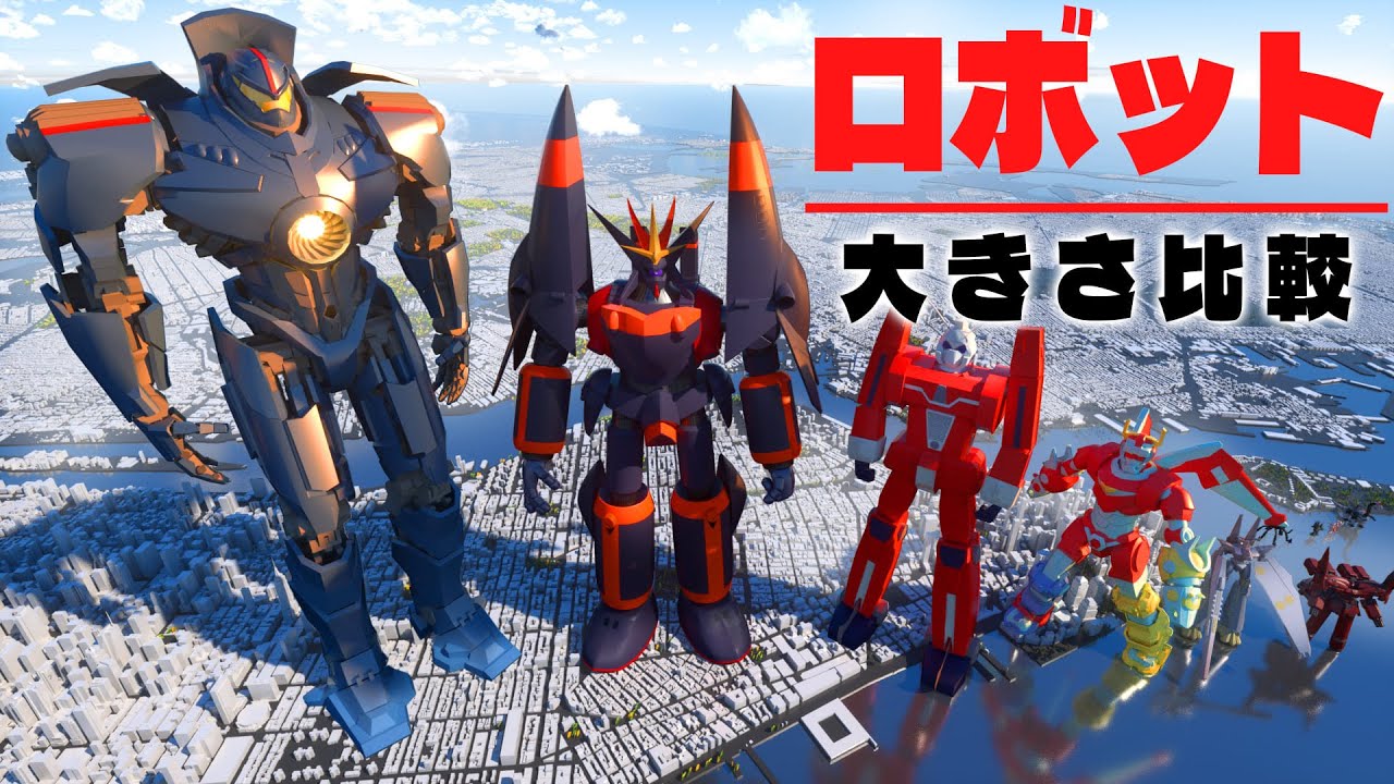🤖ロボットの大きさ比較🤖 俯瞰視点ver