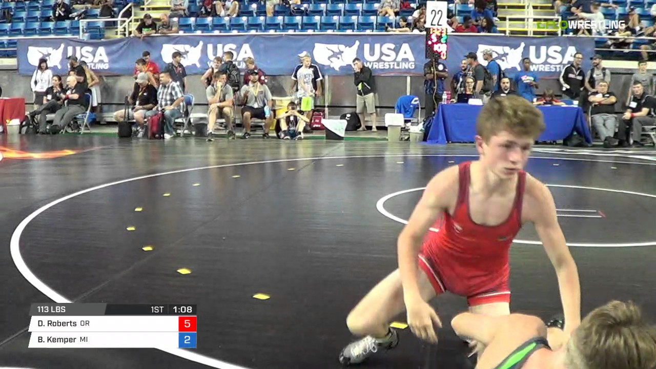 Cadet FS 113 Consi of 32 #2 - Drew Roberts (OR) vs. Brody Kemper (MI)