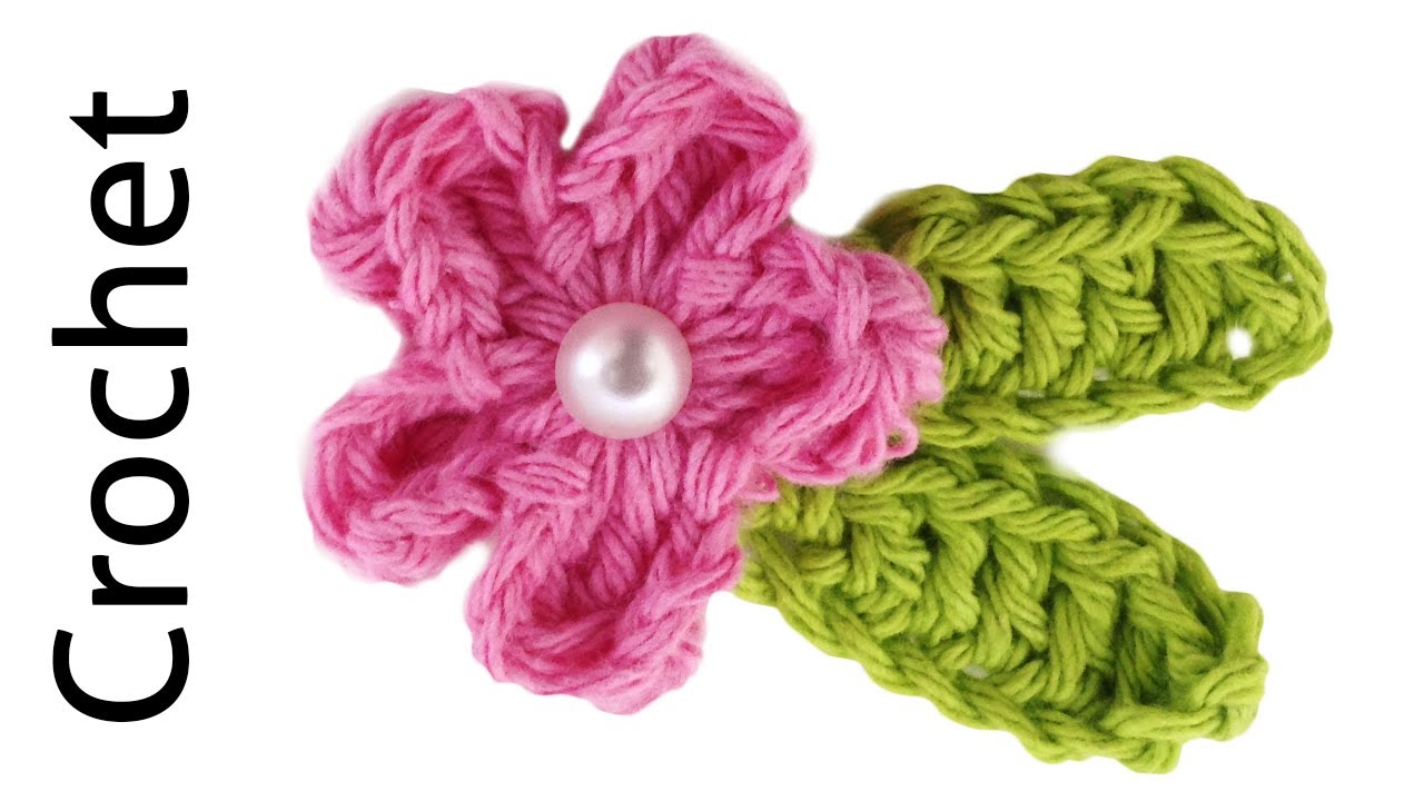 Easy Pearl Rose Free Crochet Pattern & Lesson - Right Handed
