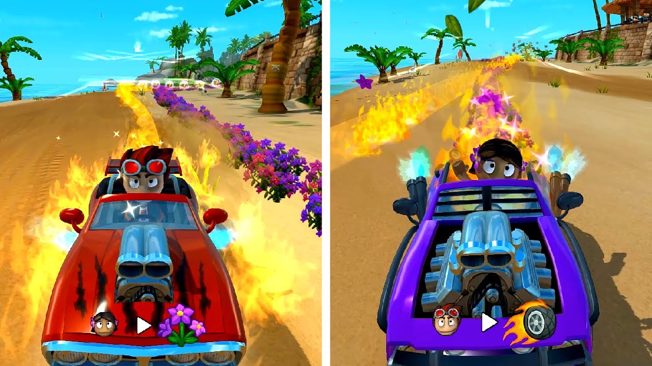 Burning Rubber Vs Flower Power | 1V1 Championship | Beach Buggy Racing 2 IA