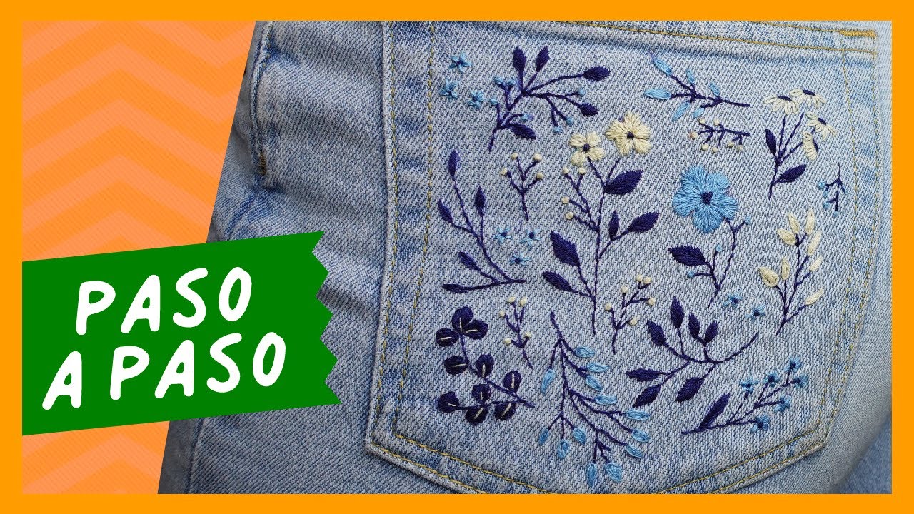 🧵 Cómo BORDAR un Pantalón de Jean 👖 A MANO