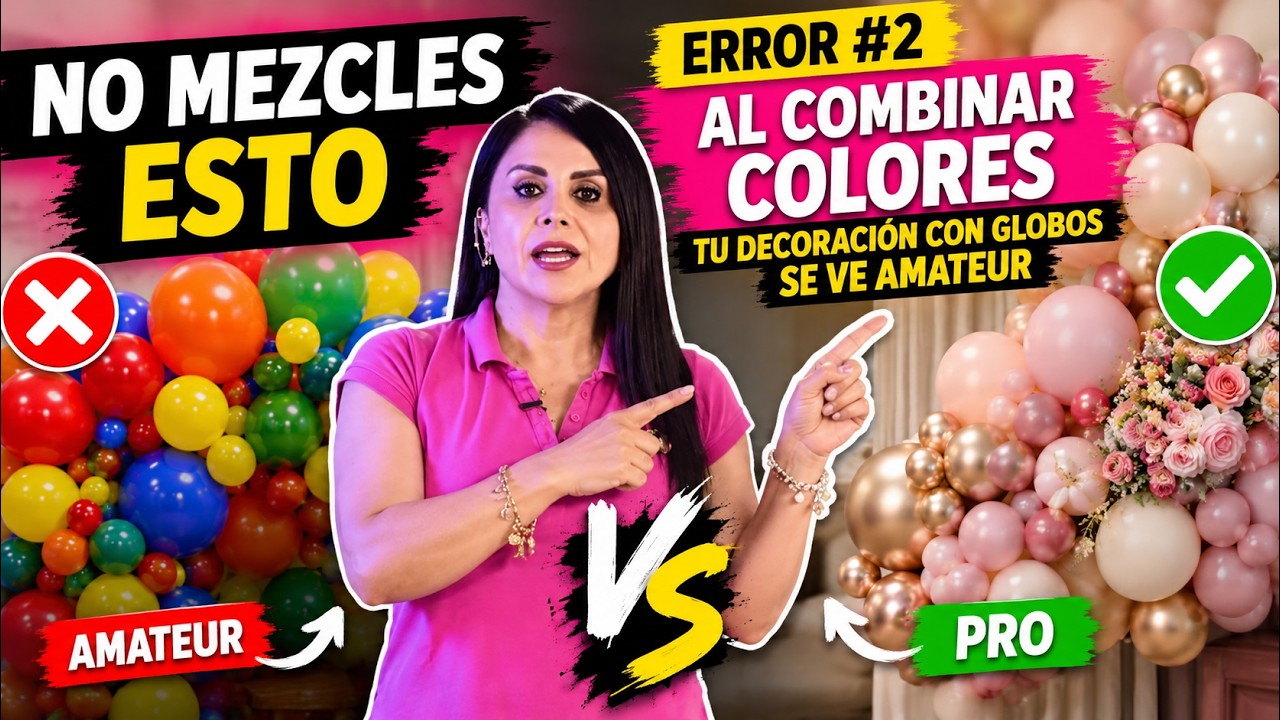 ERROR #2 AL COMBINAR COLORES | Tu Decoración con Globos se ve AMATEUR | Globos y Figuras