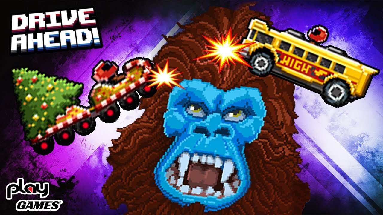 ГИГАНТСКАЯ ГОРИЛЛА! атакует ТАЧКИ Хот Вилс в Безумной игре Drive Ahead на канале Play Games