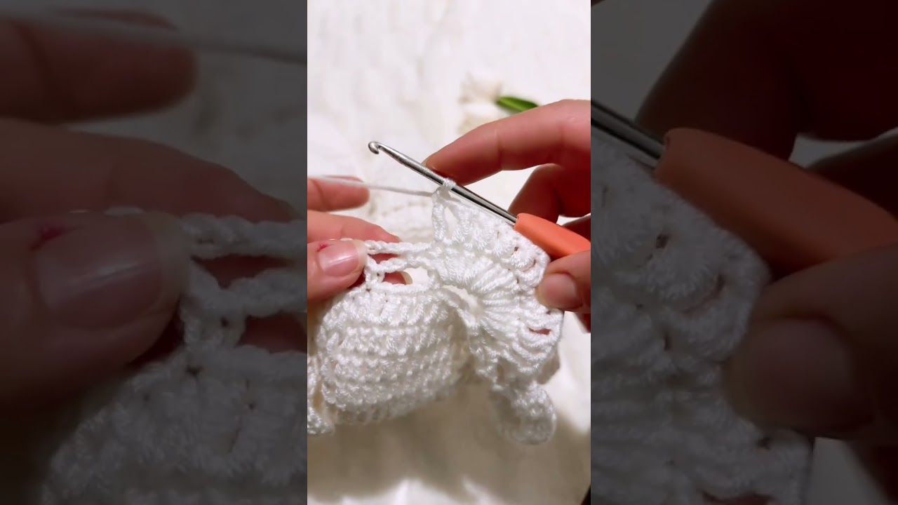 الجزء الأخير من الفستان/dress of crochet 🧶 