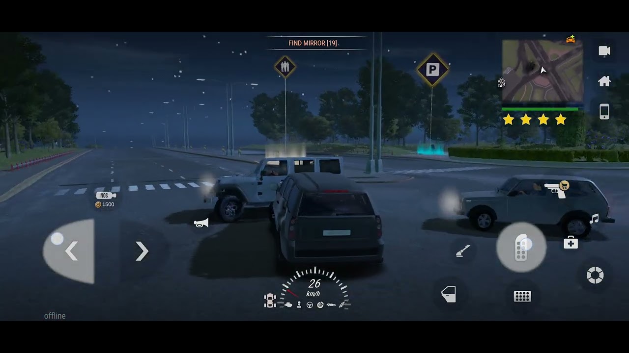 Short game  car with police battle