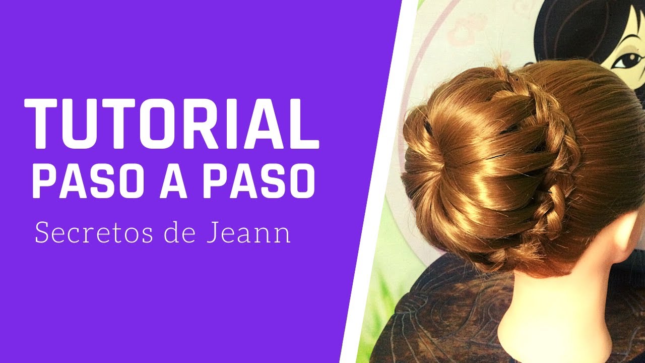 COMO HACER PEINADO RECOGIDO CON DONA Y TRENZA | Secretos de Jeann